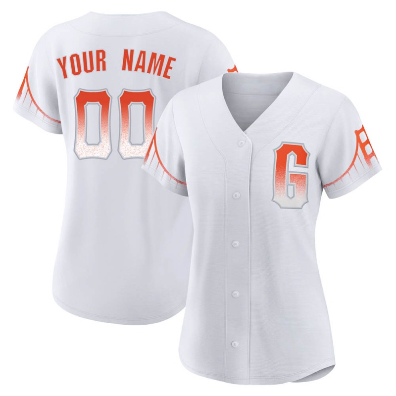 Women's San Francisco Giants ACTIVE PLAYER Custom White City Connect Stitched Jersey